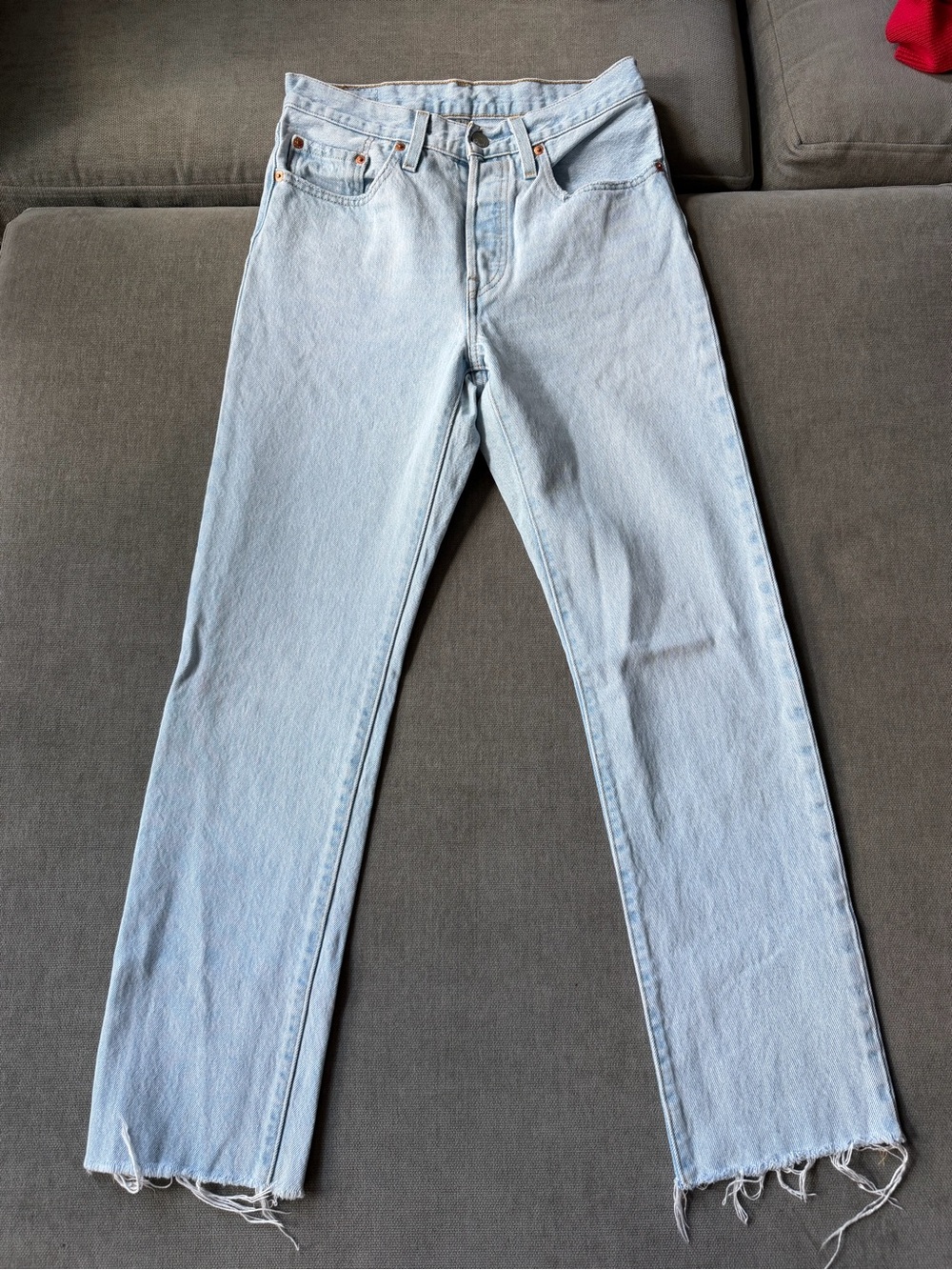 Levi's 501 Jeans 26 x 30 Cotton Light Wash